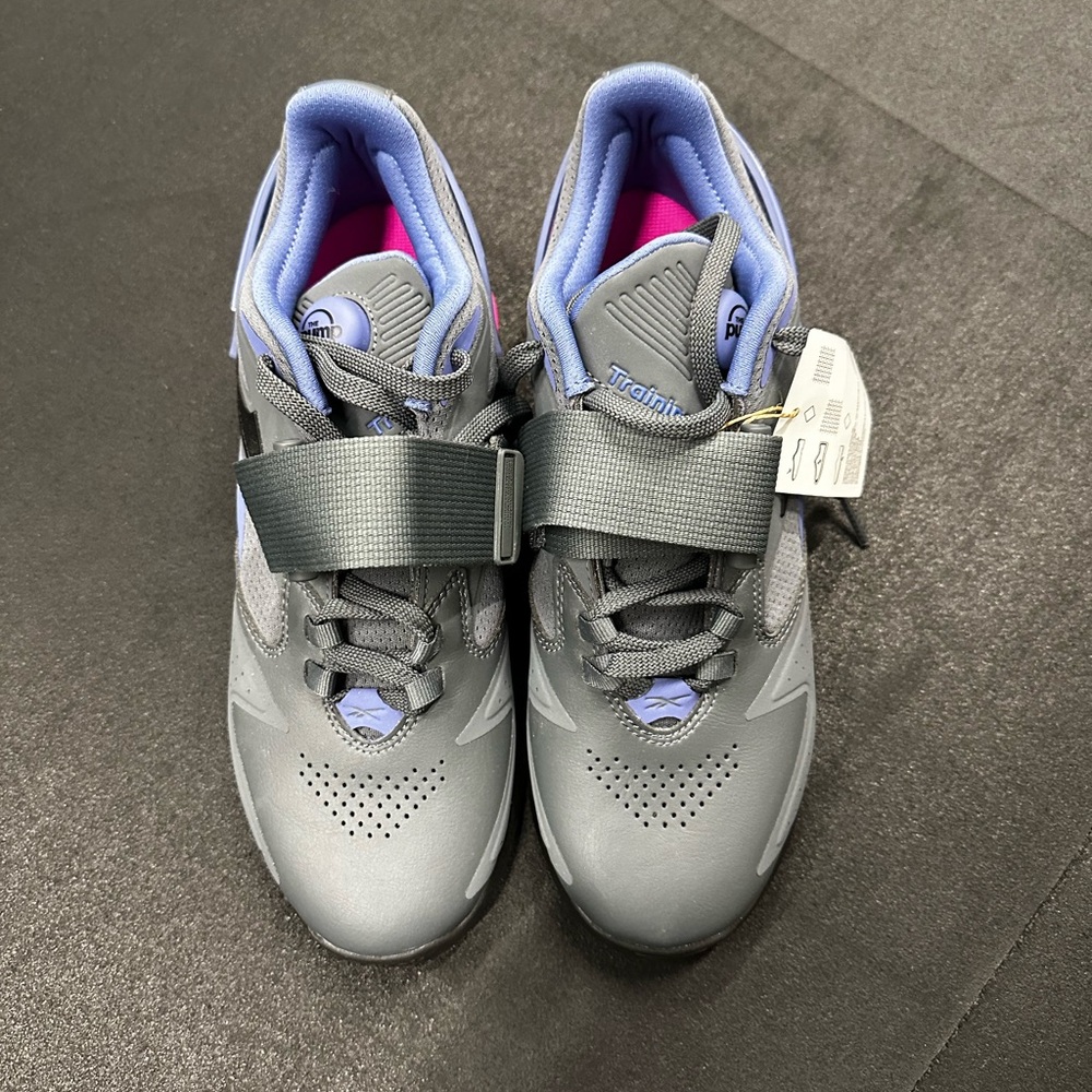 Reebok Legacy Lifter III Gray and Purple Shoes